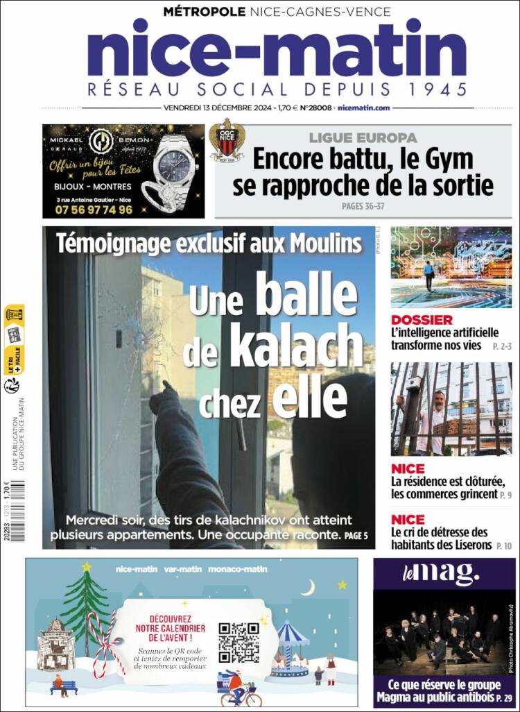 Portada de Nice-Matin (France)
