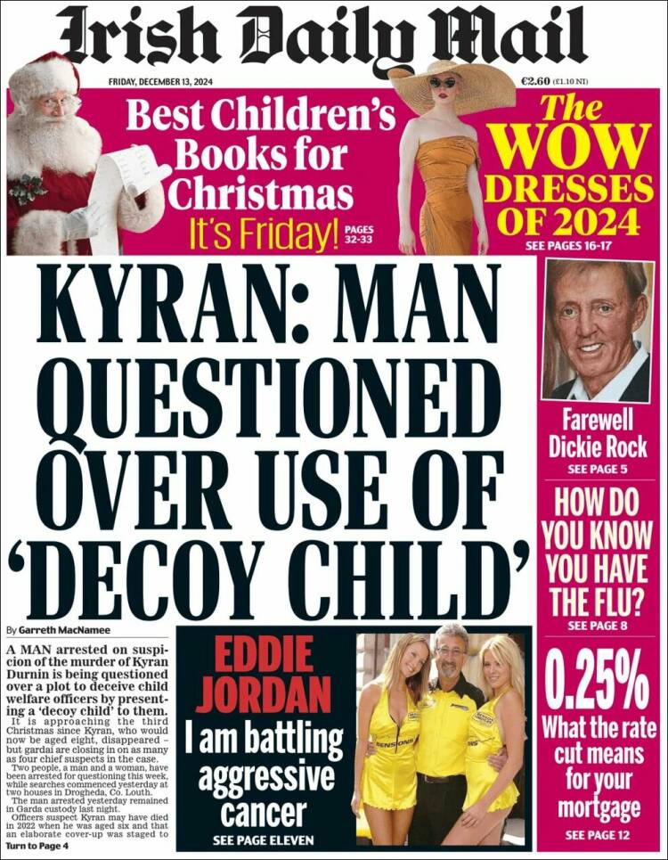 Portada de Irish Daily Mail (Ireland)