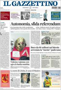 Portada de Il Gazzettino (Italia)