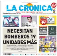 Portada de La Crónica de Baja California (México)