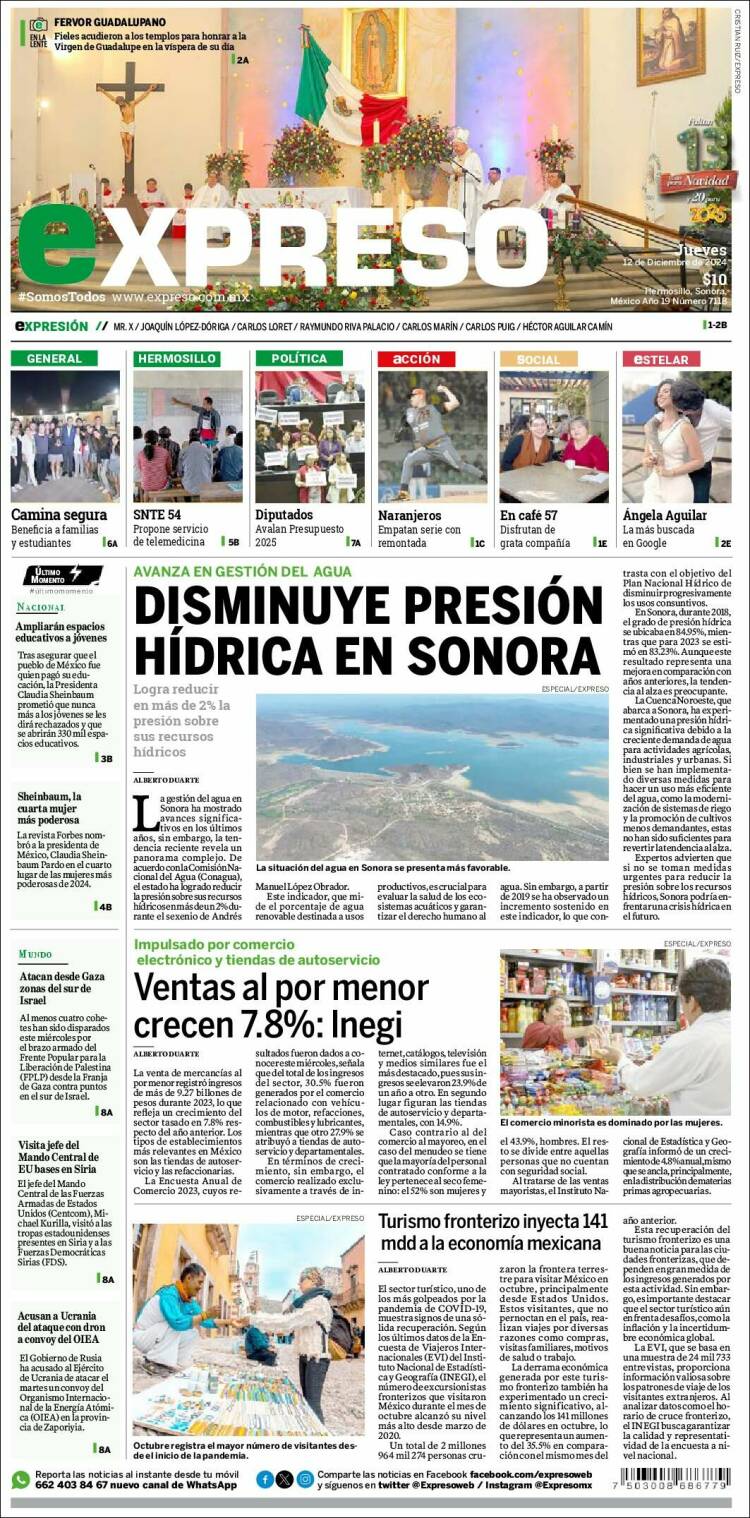 Portada de Expreso (México)