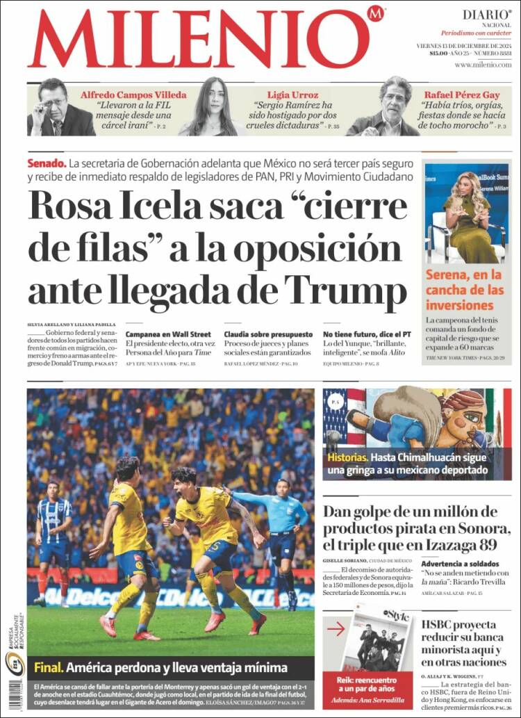 Portada de Milenio (México)