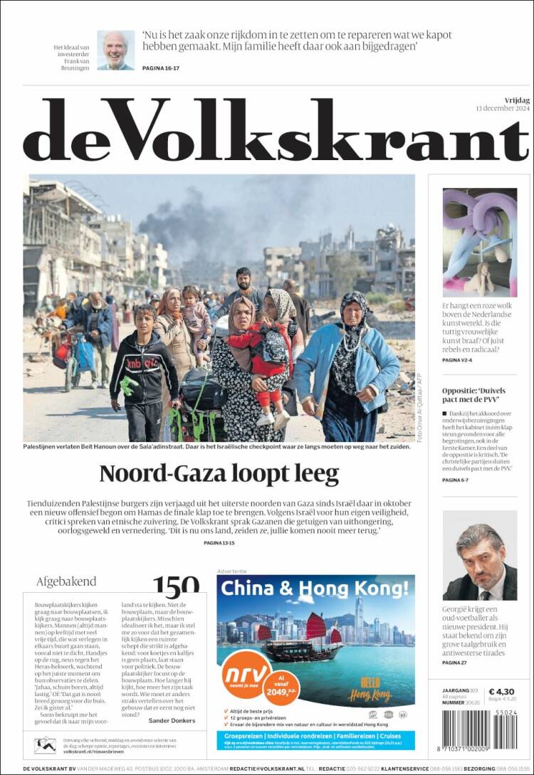 Portada de De Volkskrant (Netherlands)