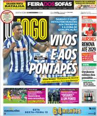 Portada de O Jogo (Portugal)