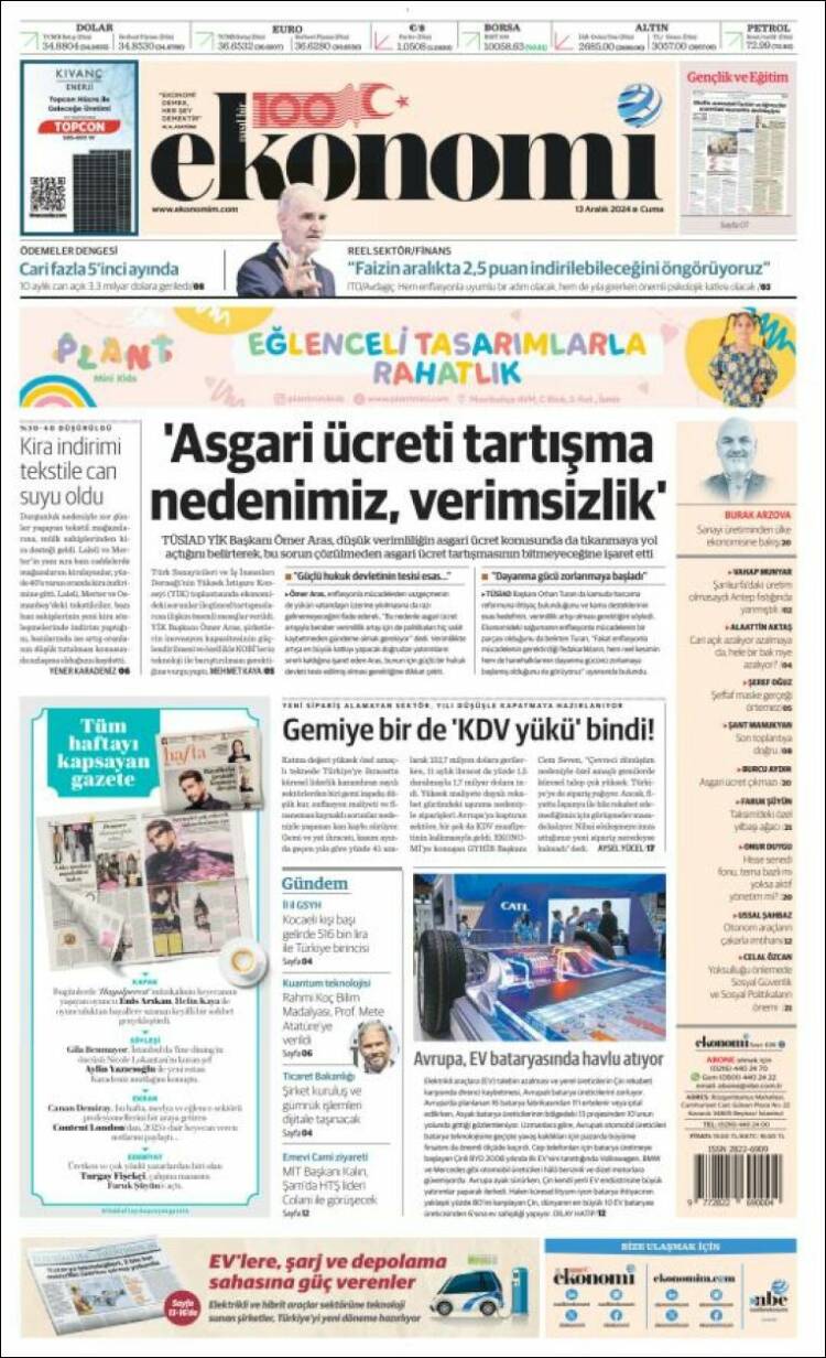 Portada de Dünya (Turquía)