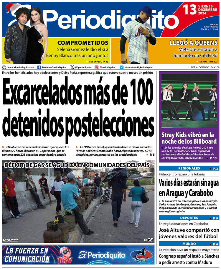 Portada de Periodiquito de Aragua (Venezuela)