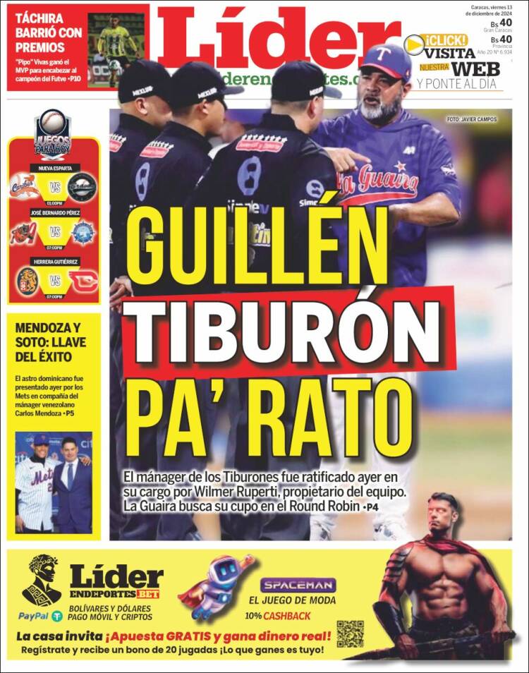 Portada de Lider en deportes (Venezuela)