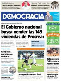 Portada de Diario Democracia (Argentina)