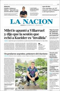 Portada de La Nación (Argentina)