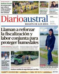 Portada de El Diario Austral de Valdivia (Chile)