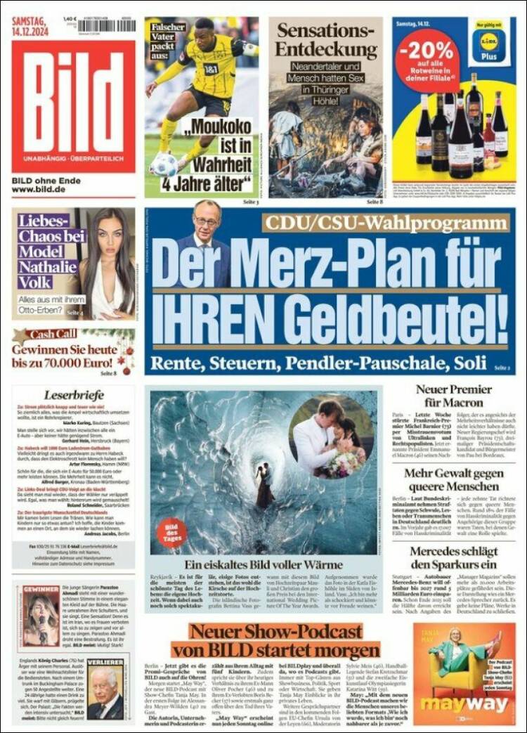 Portada de Bild (Alemania)