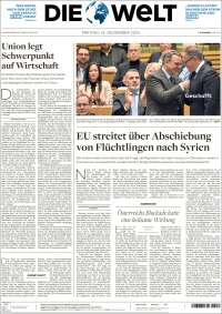 Portada de Die Welt (Germany)