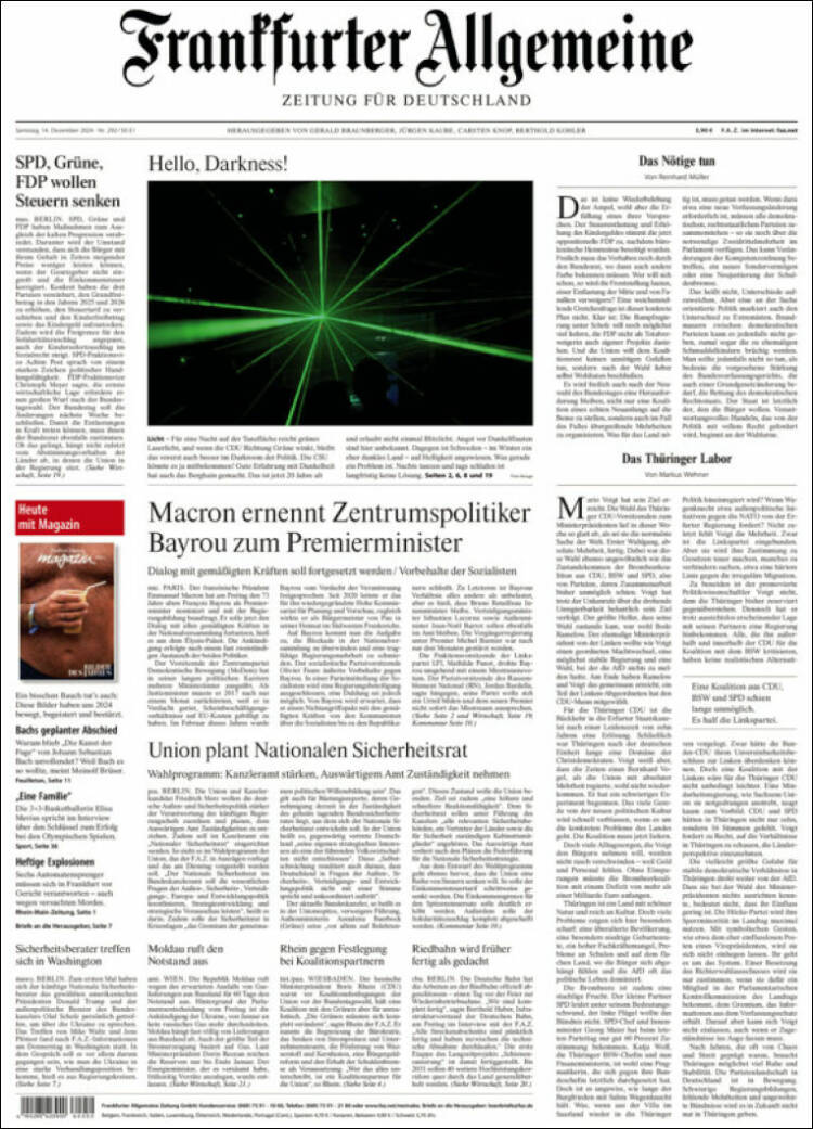 Portada de Frankfurter Allgemeine (Germany)