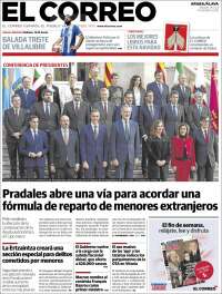 Portada de El Correo - Álava (España)