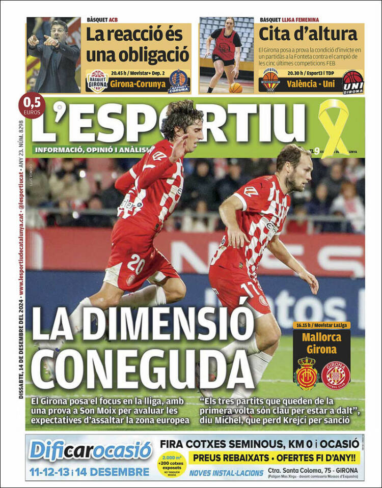 Portada de L'Esportiu : Girona (España)