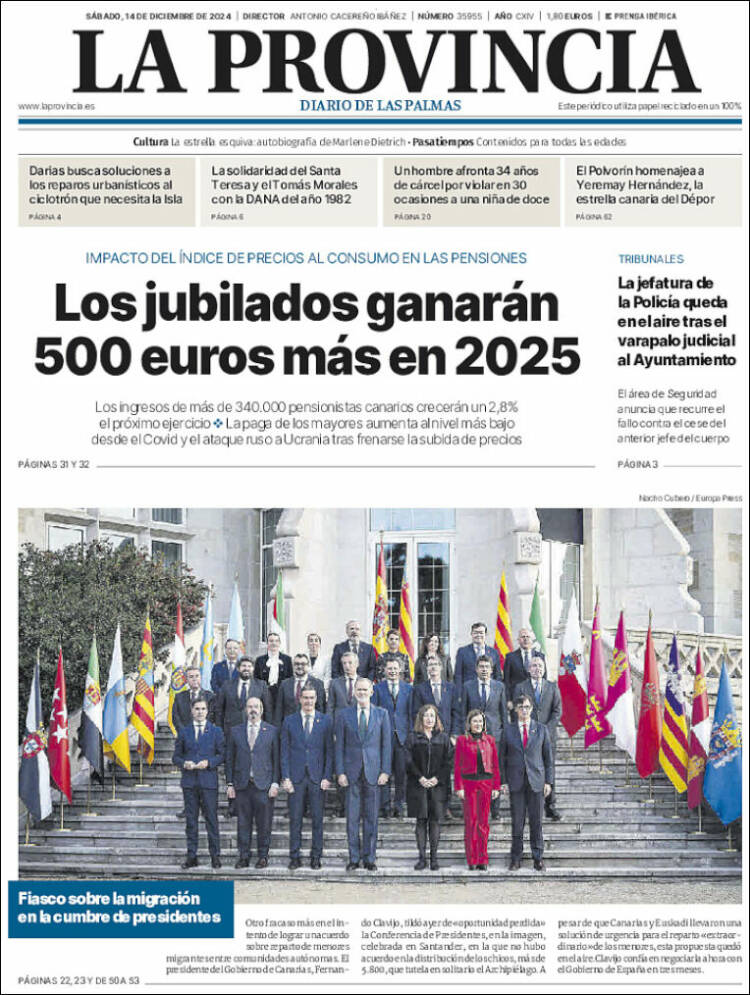 Portada de La Provincia (España)
