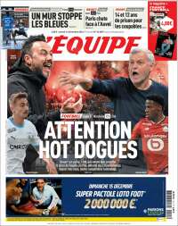 Portada de L'Equipe (Francia)