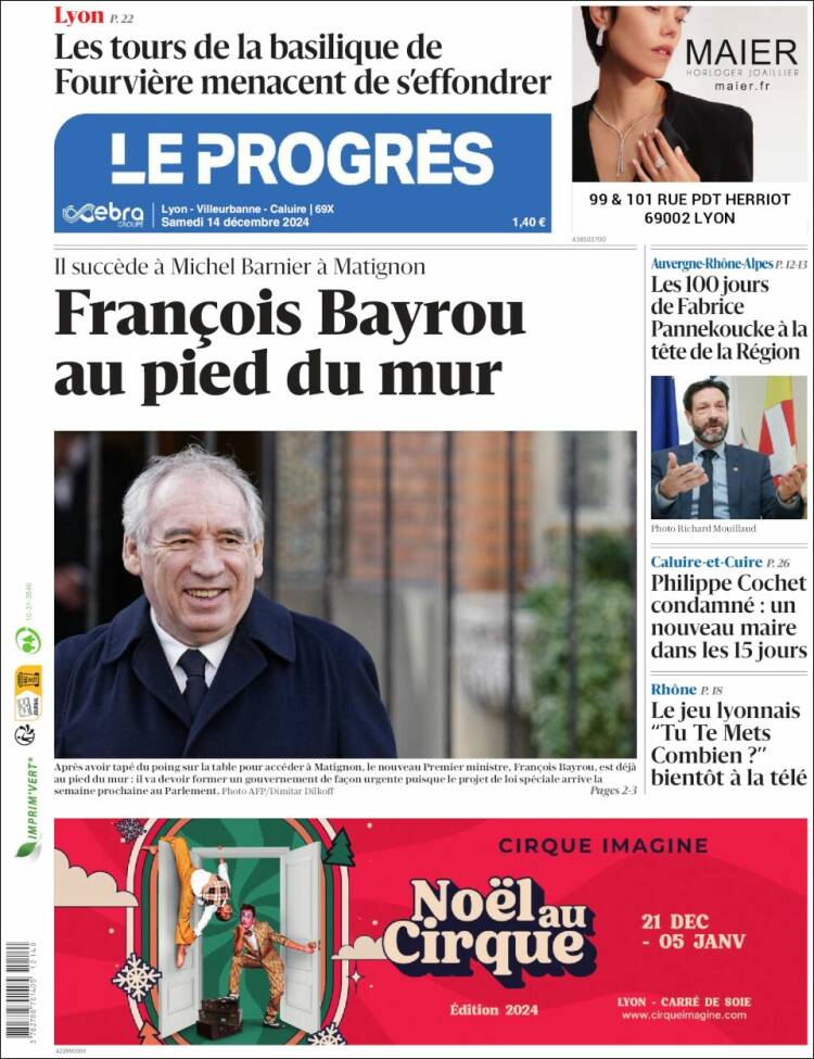 Portada de Progres de Fecamp (Francia)