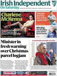 Portada de Irish Independent (Irlanda)