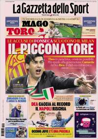 Portada de La Gazzetta dello Sport (Italia)