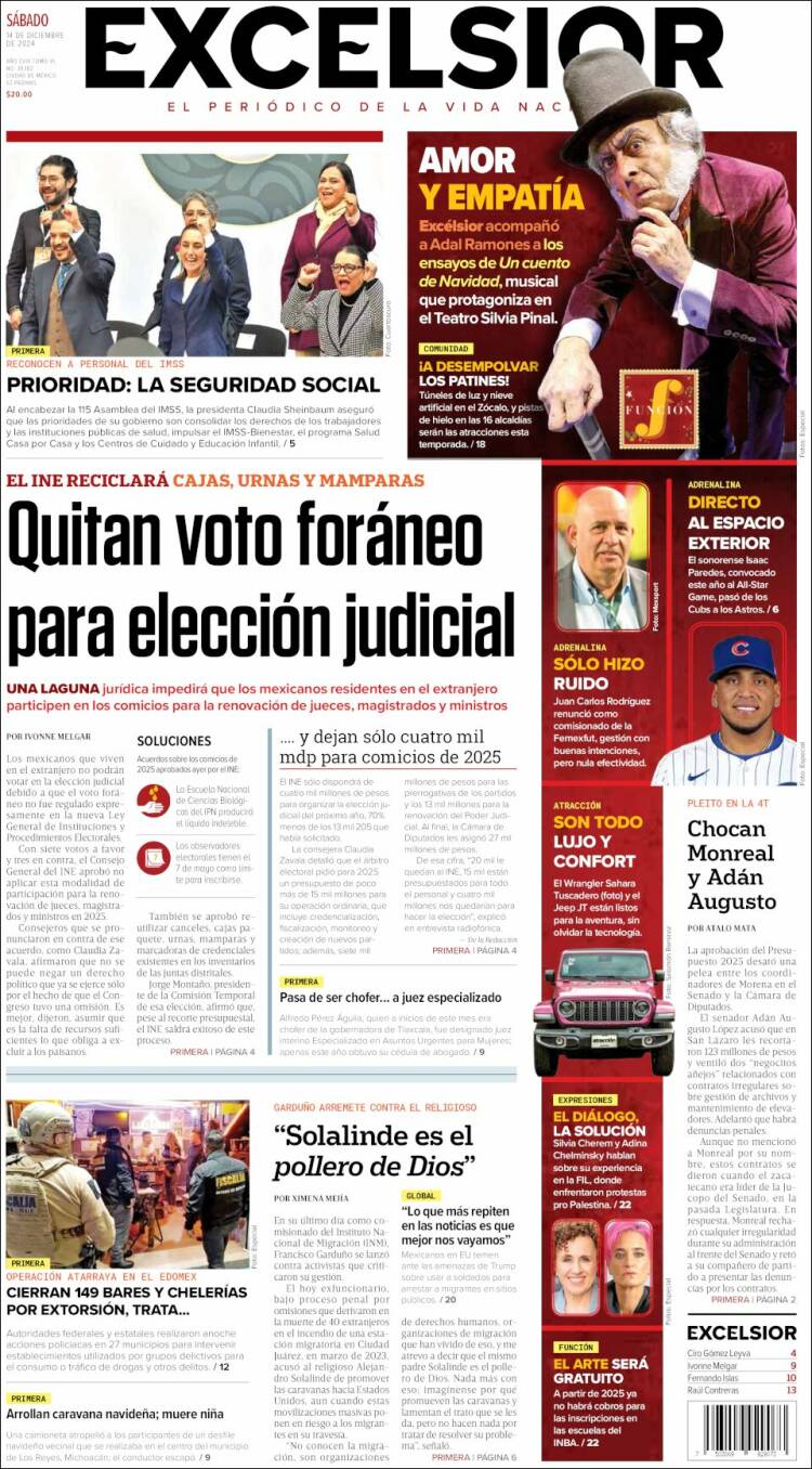 Portada de Excelsior (México)