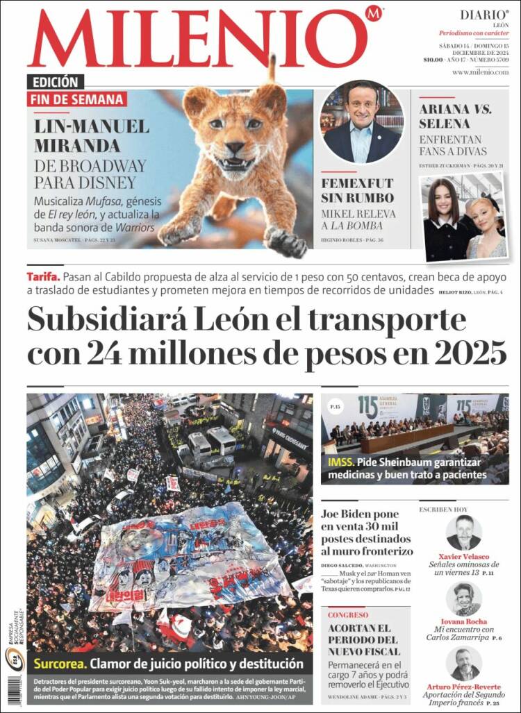 Portada de Milenio de León (México)