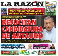 Portada de La Razón (Perú)