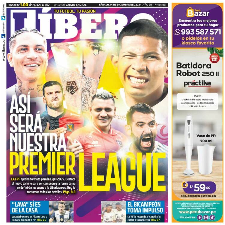 Portada de Líbero (Per&uacute;)