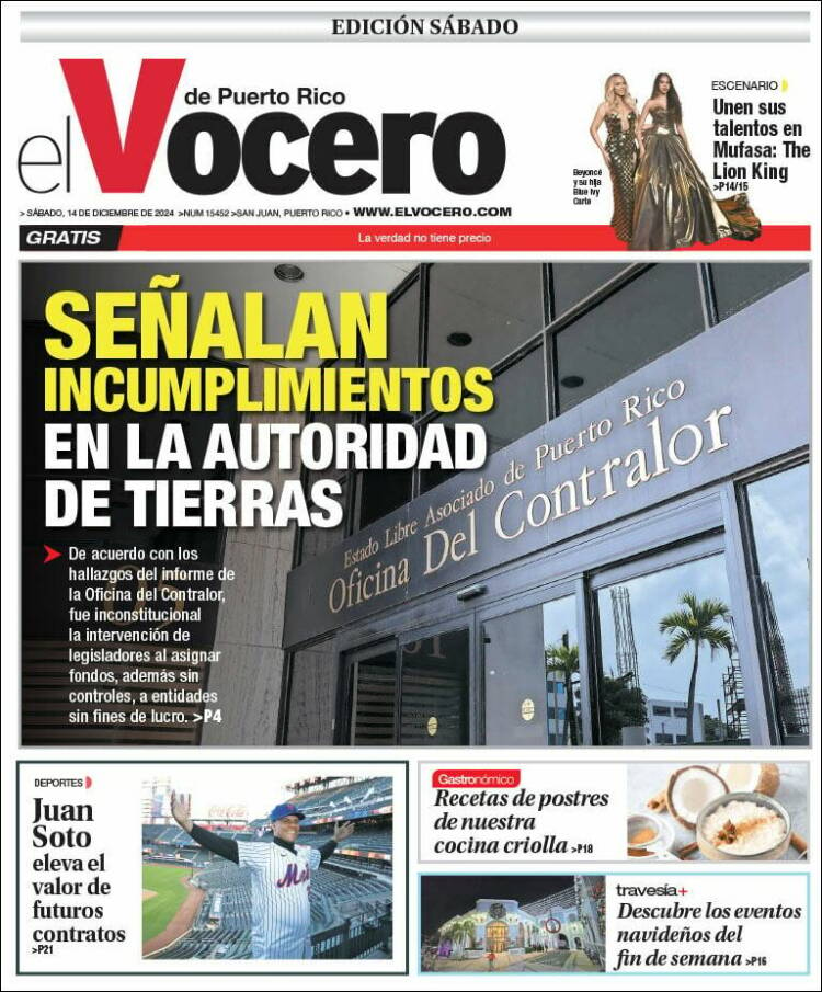 Portada de Vocero (Puerto Rico)