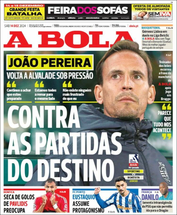 Portada de A Bola (Portugal)