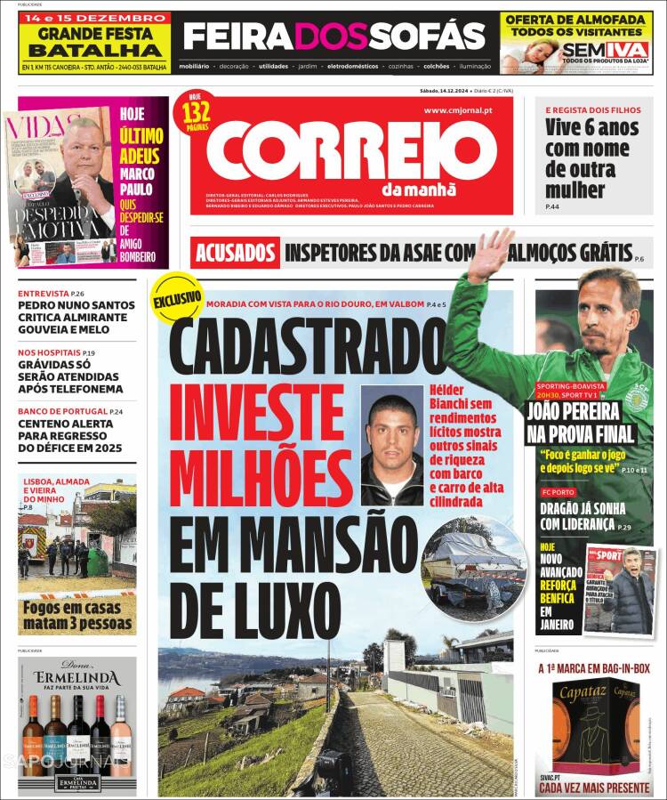 Portada de Correio da Manhã (Portugal)