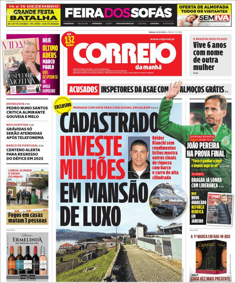 Portada de Jornal de Negócios (Portugal)