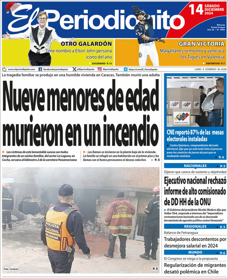 Portada de Periodiquito de Aragua (Venezuela)