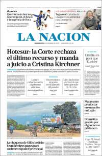 Portada de La Nación (Argentina)