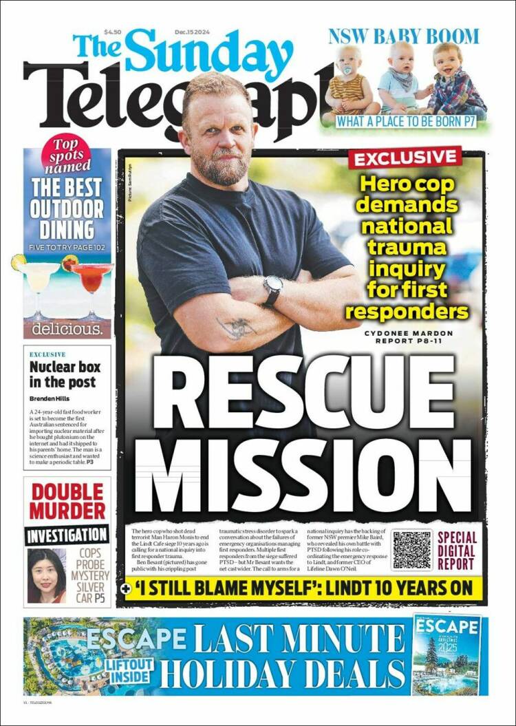 Portada de The Daily Telegraph (Australia)