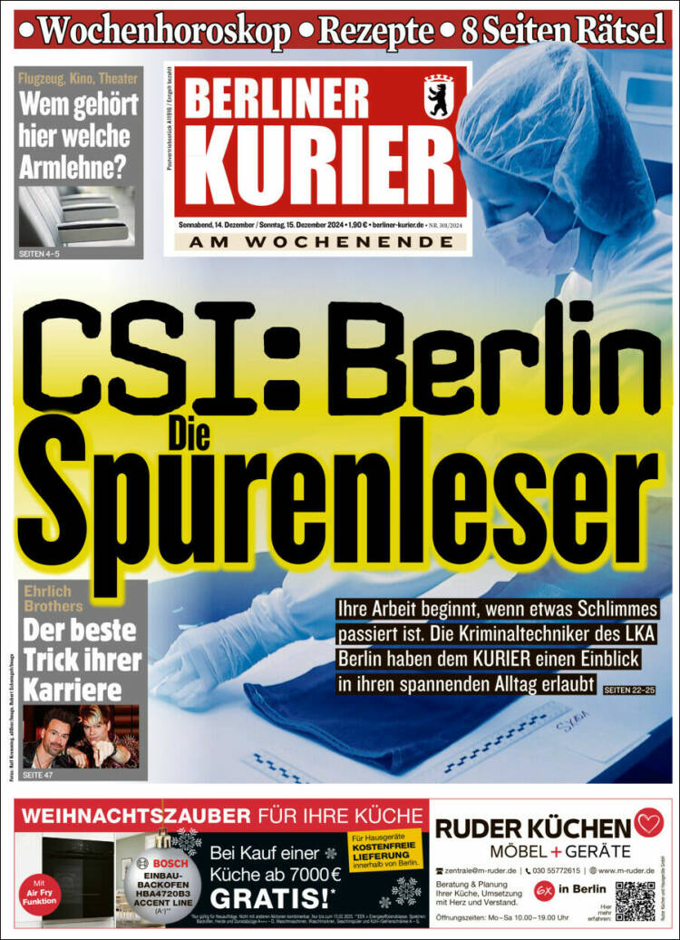 Portada de Berliner Kurier - Startseite BK (Alemania)