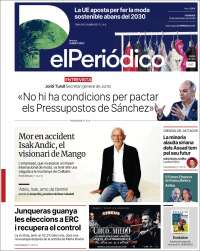 Portada de El Periódico de Catalunya (España)