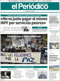 Portada de El Periódico de Extremadura (España)