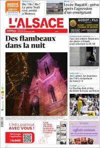 Portada de Journal L'Alsace (Francia)