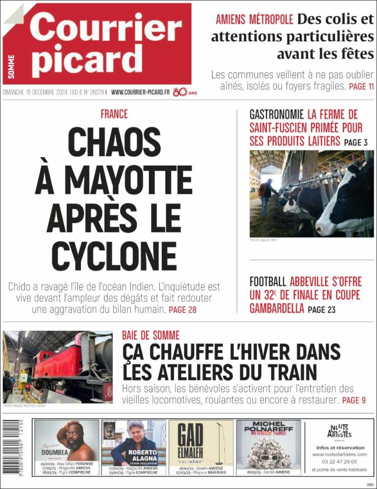 Portada de Courrier Picard (Francia)
