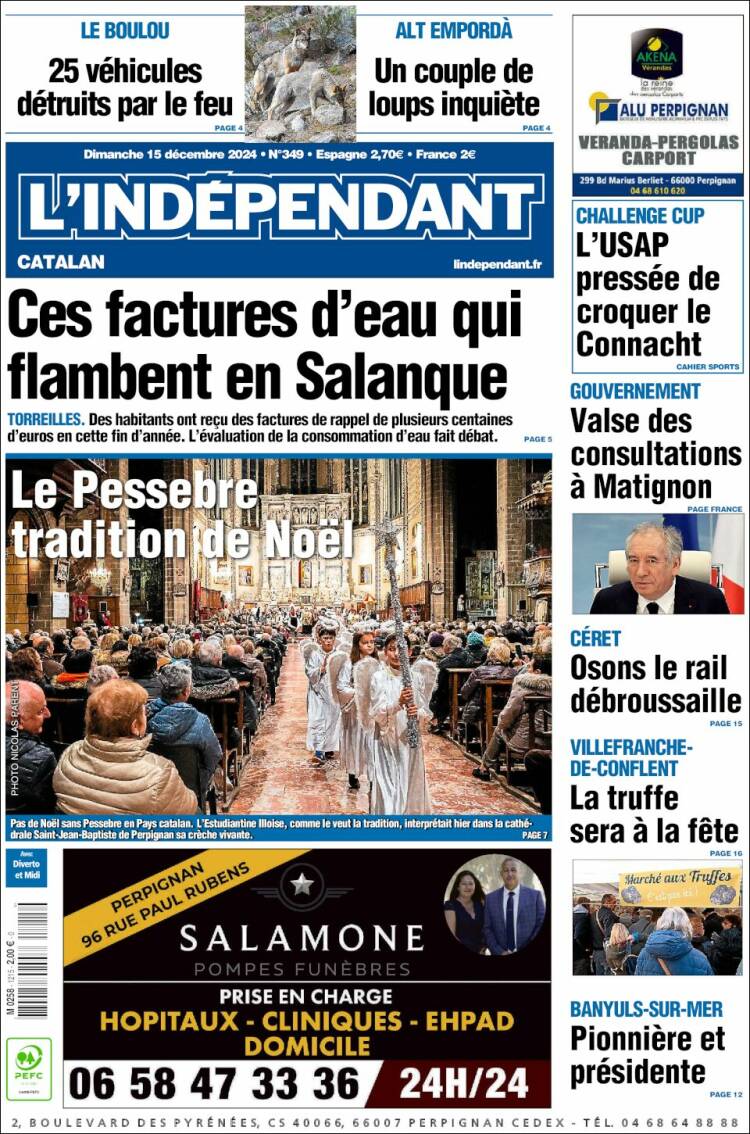 Portada de Le Indépendant (Francia)