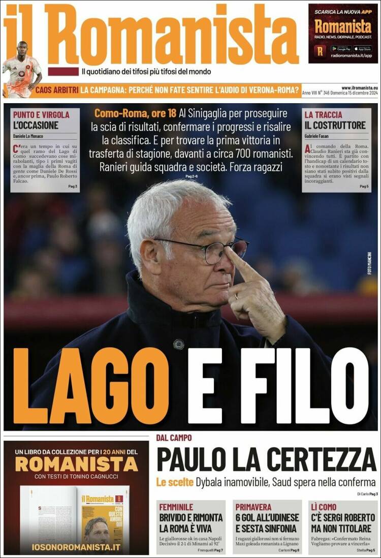 Portada de Romanista (Italia)
