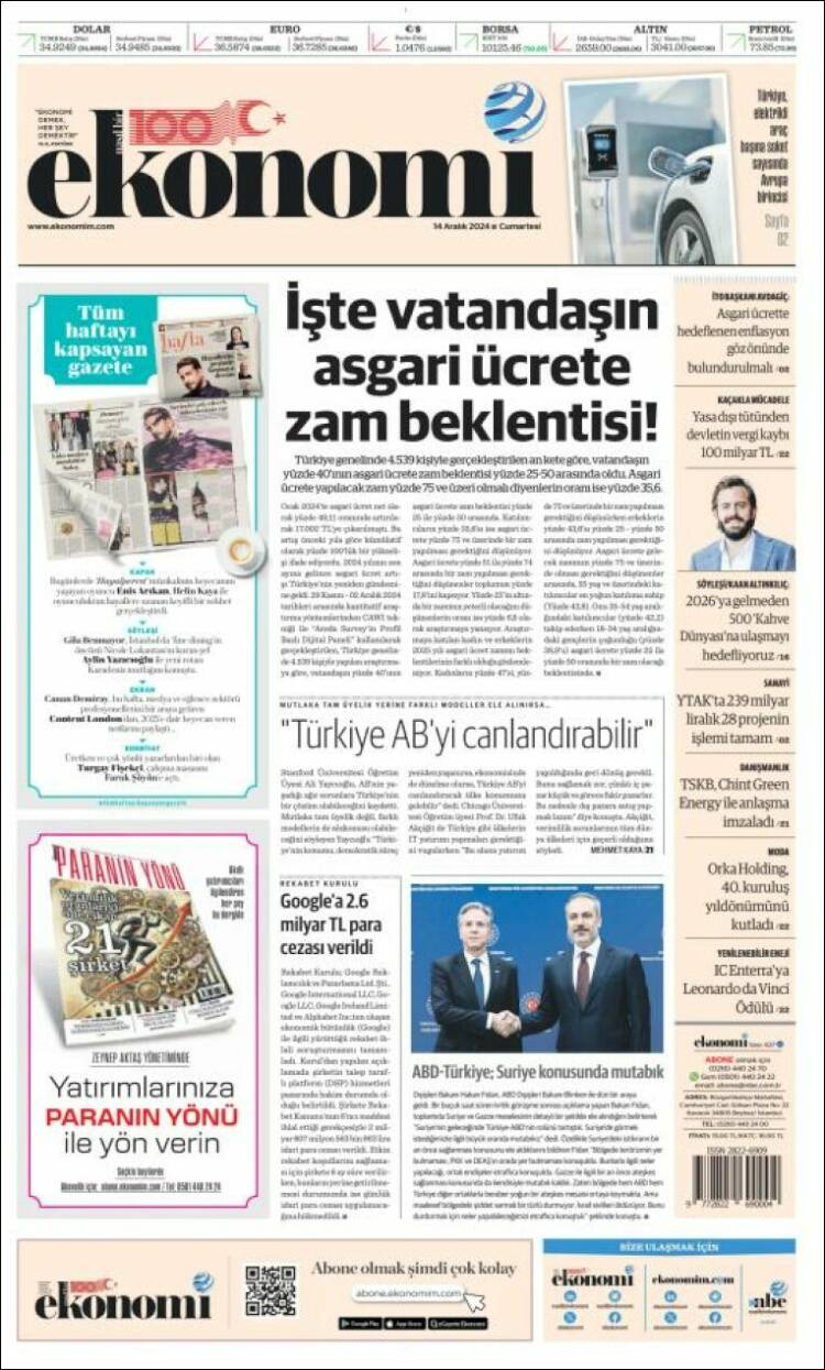 Portada de Dünya (Turqu&iacute;a)