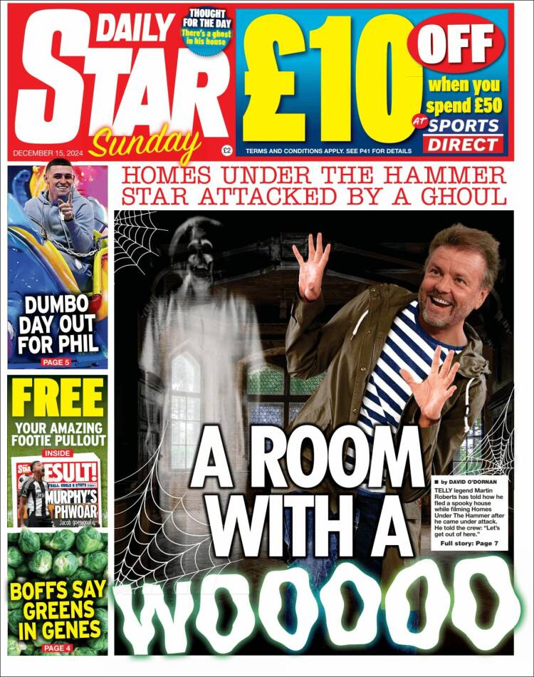 Portada de Daily Star (Reino Unido)