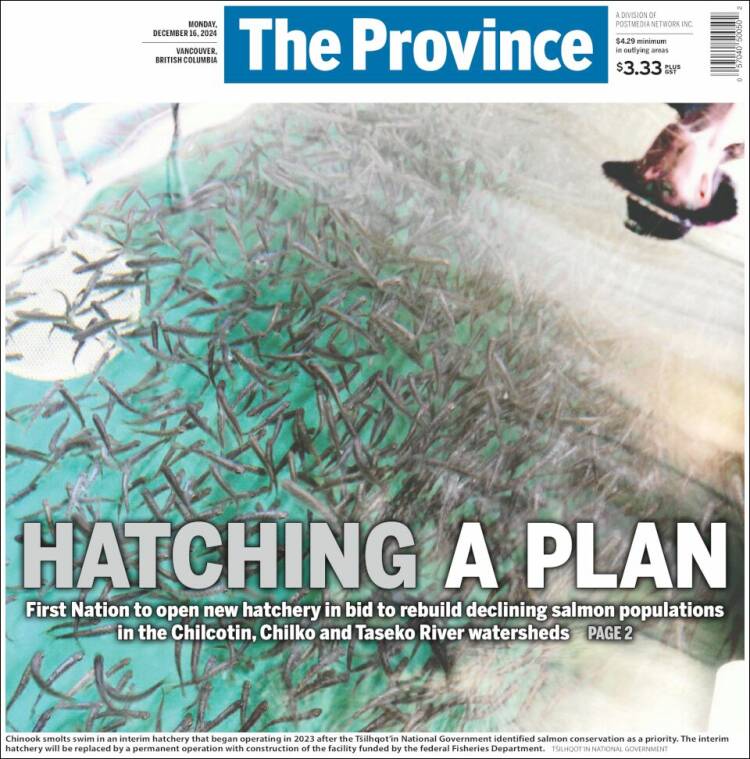 Portada de The Province (Canadá)