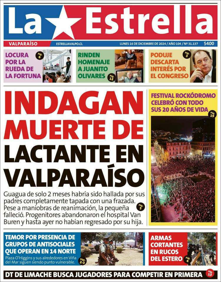 Portada de Estrella de Valparaiso (Chile)