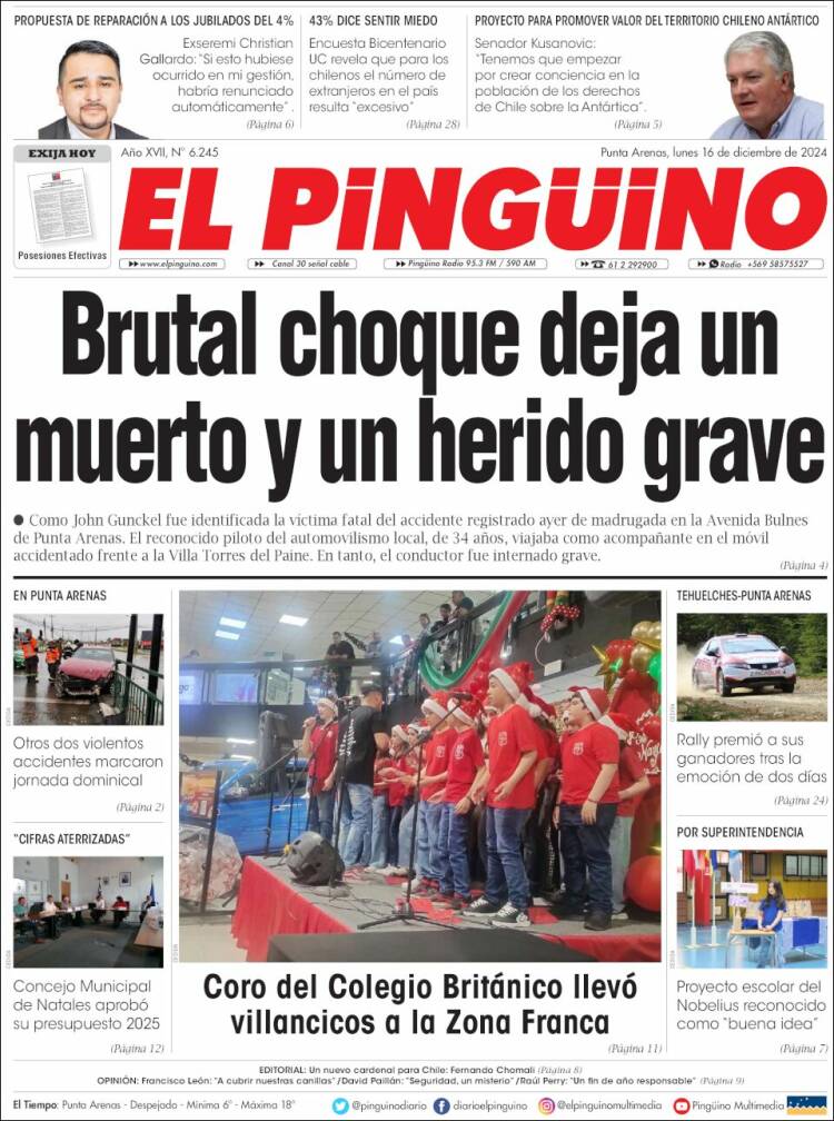 Portada de El Pingüino (Chile)