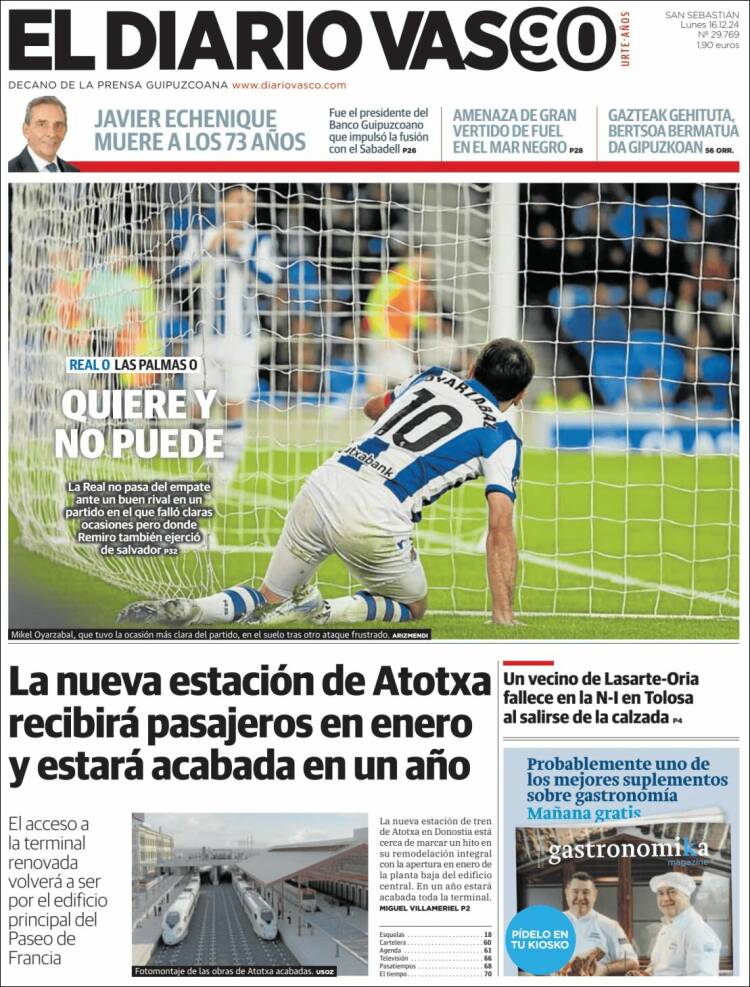 Portada de Diario Vasco (España)