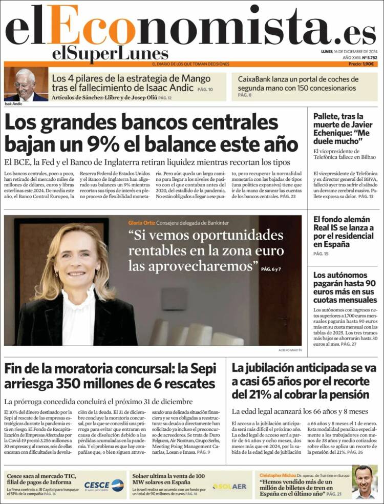 Portada de El Economista (Espa&ntilde;a)