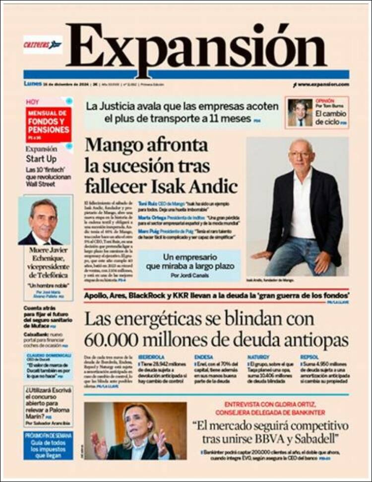 Portada de Expansión (Espa&ntilde;a)